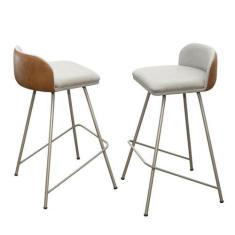 Imagem de Kit 02 Banquetas Alta Nobre com Pés de Ferro Area Gourmet - Soho Mobíl