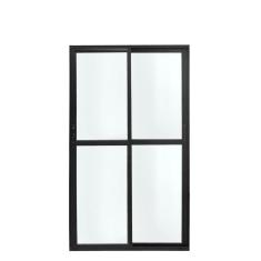 Imagem de Porta de Alumínio Correr 210x120cm 2 Folhas Atlântica Preto