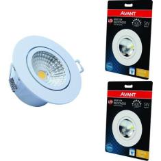 Imagem de kit 3 Spot Led Embutir 5w redondo 3000k  quente-Avant