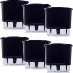 Imagem de Vaso Raiz Autoirrigavel Médio 16x14 N3  Flores Kit 6 Pc