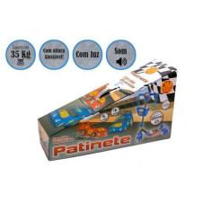 Imagem de Patinete Dm Toys 3 Rodas Azul Infantil Com Cesta Carros Luz