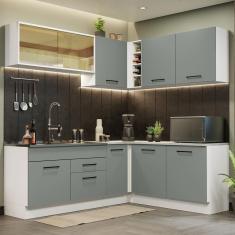 Imagem de Cozinha Completa 389001 Com Armário E Balcão Branco/Cinza