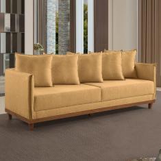 Imagem de Sofá 3 Lugares 215cm M169 em Linho Living Mostarda