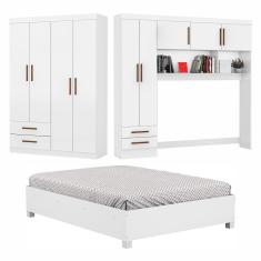 Imagem de Guarda-Roupa Casal Modulado 5 Portas com Cama Hercules 4 Portas 4 Gavetas