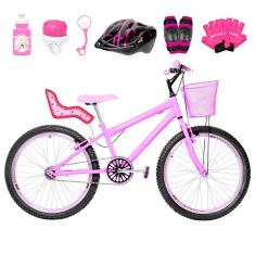 Imagem de Bicicleta Infantil Feminina Aro 24 Aero Kit Premium Rosa