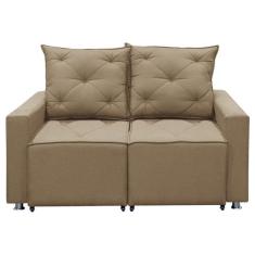 Imagem de Sofá Retrátil 2 Lugares Bariloche 1.60cm Shop Das Cabeceiras Capuccino