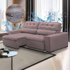 Imagem de Sofá Retrátil Impermeável Chicago 230 Cm Reclinável 4 Lugares D26 Velu