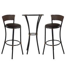 Imagem de Kit Bistrô 2 Banquetas Alta Forts Fibra Argila Marrom