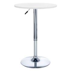 Imagem de Mesa Alta Bar Bistro Apollo Redonda 60 Cm Tampo Madeira Ajust