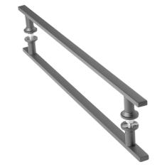 Imagem de Puxador De Porta Preto Inox Vidro Pivotante 50cm M.S