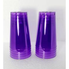 Imagem de Copo Acrílico Resistente 200ml Lilás Translúcido - 10 unid