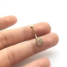 Imagem de Piercing Umbigo Redondo Todo Com Pedra  Ouro 18k Co255K082