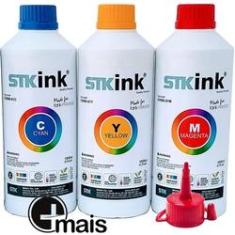 Imagem de 3 x 100ml Tinta STK T504 L6161 L4150 L4160 L6191 L6171 compatível com Ecotank Epson