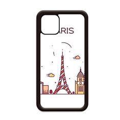 Imagem de Paris Capa francesa com padrão de marco plano para iPhone 11 Pro Max para Apple Mobile Case Shell