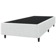 Imagem de Base Box de Solteiro Umaflex New Itália com Revestimento em Jacquard - 38x88x188cm - Branco