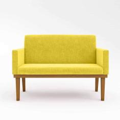 Imagem de Namoradeira Base Reforçada Sofá Confortável? Balaqui Decor Cor: amarelo