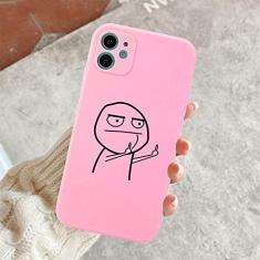 Imagem de Capa de telefone engraçada para iphone 11 12 13 pro max mini capas de dedo médio para iphone 7 8 plus x xr xs max capa traseira macia, rosa t2621, para iphone 13 pro