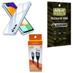 Imagem de Capa Capinha Para Galaxy A05 + Cabo Tipo-C + Pelicula - Armyshleid