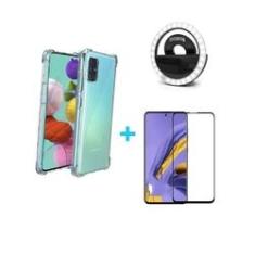 Imagem de Kit Flash Selfie Samsung Galaxy A71 + Capa + Película Vidro 3D