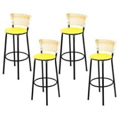 Imagem de Banquetas Para Cozinha Palha 4Un Assento 