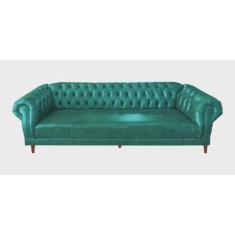 Imagem de Sofá Chesterfield Capitonê Duque 3 Lugares Suede Thifany