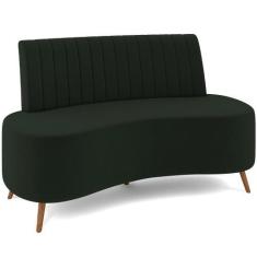 Imagem de Sofá Chaise Living 2 Lugares 160cm Para Sala Cayman K01 Veludo Verde -