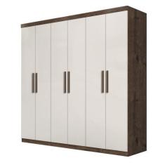 Imagem de Guarda Roupa Casal Evidence Plus Jacaranda/Off White 6 Portas 4 Gaveta