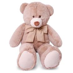 Imagem de Urso De Pelúcia Gigante 1M Com Laço Para Decoração Presente Amor (Avelã Com Bege)