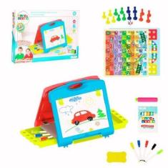 Imagem de Lousa Mágica Dupla Face Brinquedo Atividades Com Acessórios - Toys