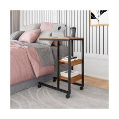 Imagem de Mesa Lateral Apoio Com Rodinha Sala Quarto Escritório Auxiliar 2 Prale