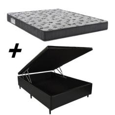 Imagem de Cama Box Baú Casal + Colchão Ortobom Iso 1.0.0 D33 58X138x188