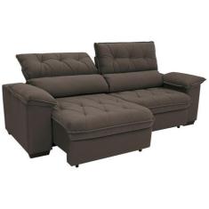 Imagem de Sofá Retrátil Reclinável 3 Lugares Suede Hannover Linoforte