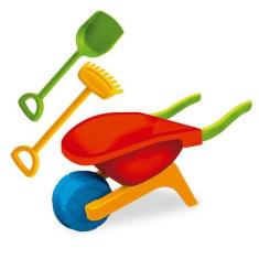 Imagem de Carriola Brinquedo Infantil De Praia Com Rastelo Pá - Usual Brinquedos