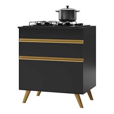 Imagem de Balcão de Cozinha para Cooktop 70 cm Multimóveis Veneza Gb 1 Porta 1 Gaveta Preto