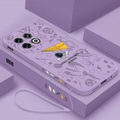 Imagem de Capa de telefone de silicone de astronauta de desenho animado para OnePlus 11 10T ACE 10 9 Pro 9R 9RT para Oneplus 7 7T Pro capa macia com cordão, O, YK000309, para OnePlus 7 Pro