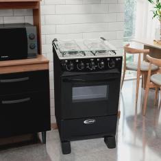 Imagem de Fogão a Gás Delicato Plus 4 Bocas Acendimento Automatico Preto
