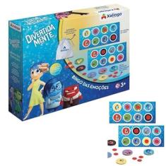 Imagem de Brinquedo Pedagógico Em Madeira Jogo De Tabuleiro Bingo Das Emoções Divertidamente Com 12 Cartelas