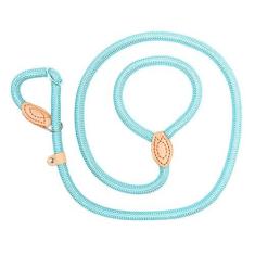Imagem de Coleira para cães com guia deslizante e gancho de pressão, corda trançada ajustável de 6 cm x 12,7 m, durável, sem puxão, para animais de estimação, treinamento forte, para caminhar, trela para cães