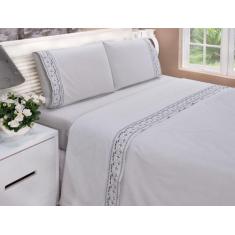 Imagem de Jogo lençol Tulipa quarto casal Queen bordado 4 peças 2fronha - Shoppi