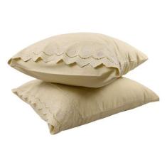 Imagem de Jogo De Lençol Bordado Ingles Micropercal Queen 300 Fios 3pç - Eurotéx