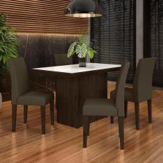 Imagem de Conjunto Sala De Jantar 4 Cadeiras Imbuia Meli - Moveis arapongas