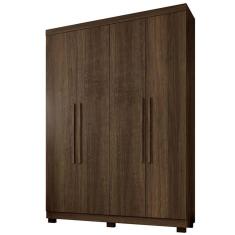 Imagem de Guarda Roupa Solteiro 4 Portas 3 Gavetas New Master Benetil Móveis Imbuia