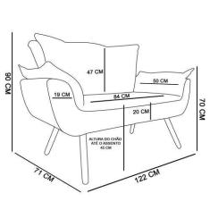 Imagem de Sofá Retrô Namoradeira Opala Suede Rose - D'rossi