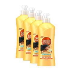 Imagem de Kit 4 Cremes Para Pentear Seda Infantil Moana Juntinhos Cachos Encanta