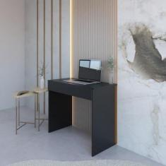 Imagem de Mesa Escrivaninha Office Compacta com 1 Gaveta - Preto