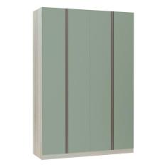 Imagem de Guarda-roupa Solteiro 4 Portas 160 Cm Verde Jade