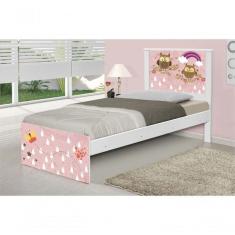 Imagem de Cama Solteiro Corujinhas E Borboleta Com Colch o