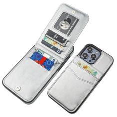 Imagem de KIHUWEY Capa carteira compatível com iPhone 14 Pro Max com suporte para cartão de crédito, fecho magnético de couro premium com suporte, capa protetora resistente para iPhone 14 Pro Max de 6,7