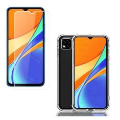 Imagem de Capa Anti Shock Compatível Transparente + 2 Película Vidro Xiaomi Redmi 9C 6.53"
