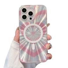Imagem de Pretaco Capa magnética para iPhone 12 Pro Max, glitter brilhante fofo amor coração [compatível com Magsafe] [resistente a arranhões FIM Tech] [proteção de grau militar] luxo para mulheres meninas -